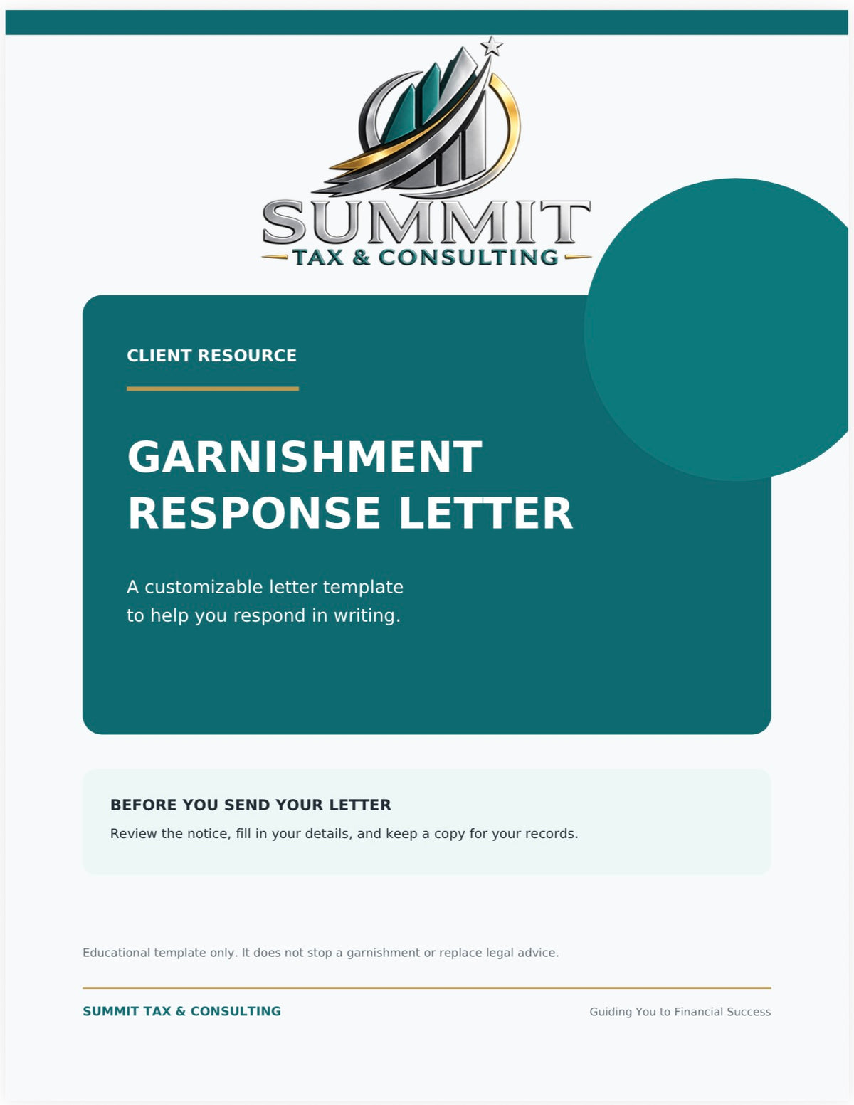 Motion to Stop Garnishment Wage Form